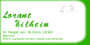 lorant wilheim business card